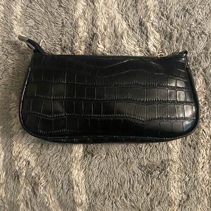 All black shoulder bag